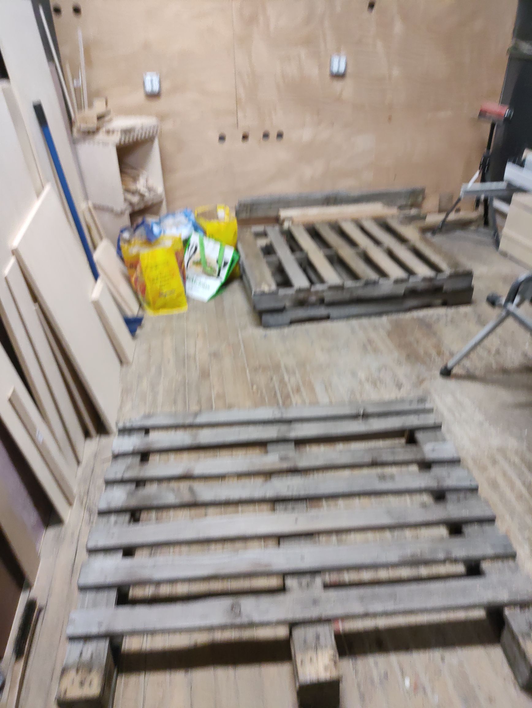 pallet on the floor of my shop